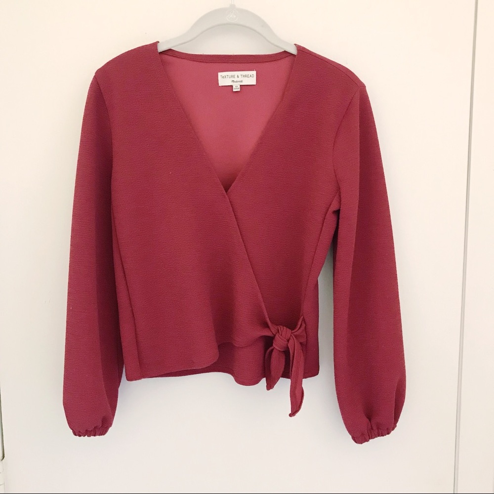 Madewell Texture & Thread wrap top